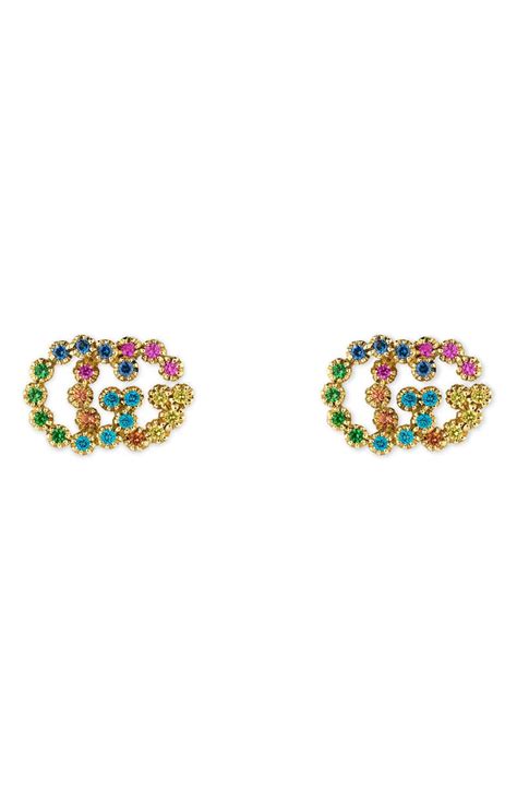 gucci multi stone earrings.